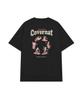 COVERNAT Cool Cotton Surfing Motion Graphic T-Shirt Black