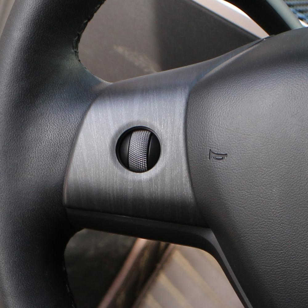 For Tesla Model 3 Model3 2016 - 2025 Model Y 2019 - 2025 Steering Wheel Panel Cover Trim Decorative Sticker Interior Accessories