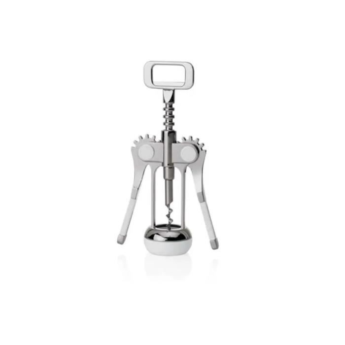 Tire-bouchon avec ailes - Non spécifié - 19 cm - Couleur gris - Décapsuleur intégré - 1 pièce