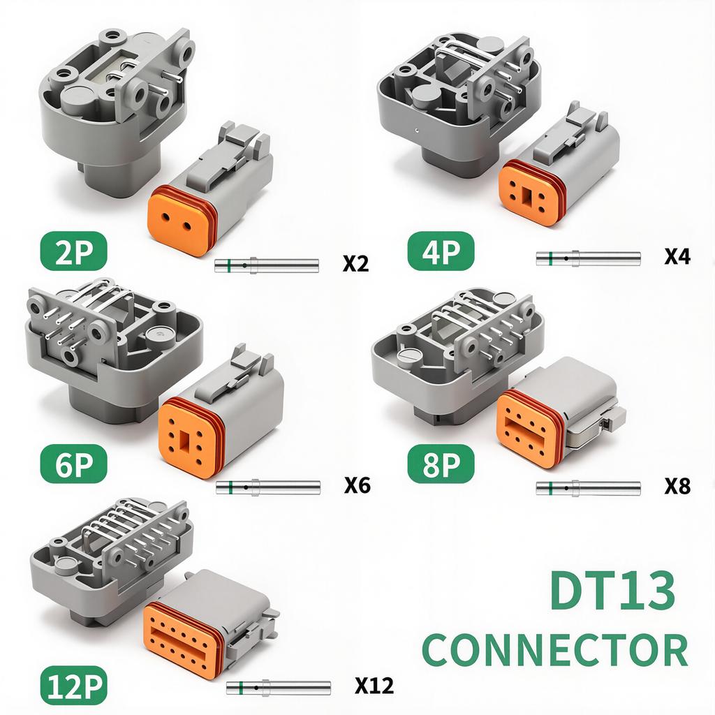 1/10/20 Sets DEUTSCH Connector DT/DTM/DTP/DT15/DT13 deutch connector male DT06-2S waterproof connector DT04-2P female plug