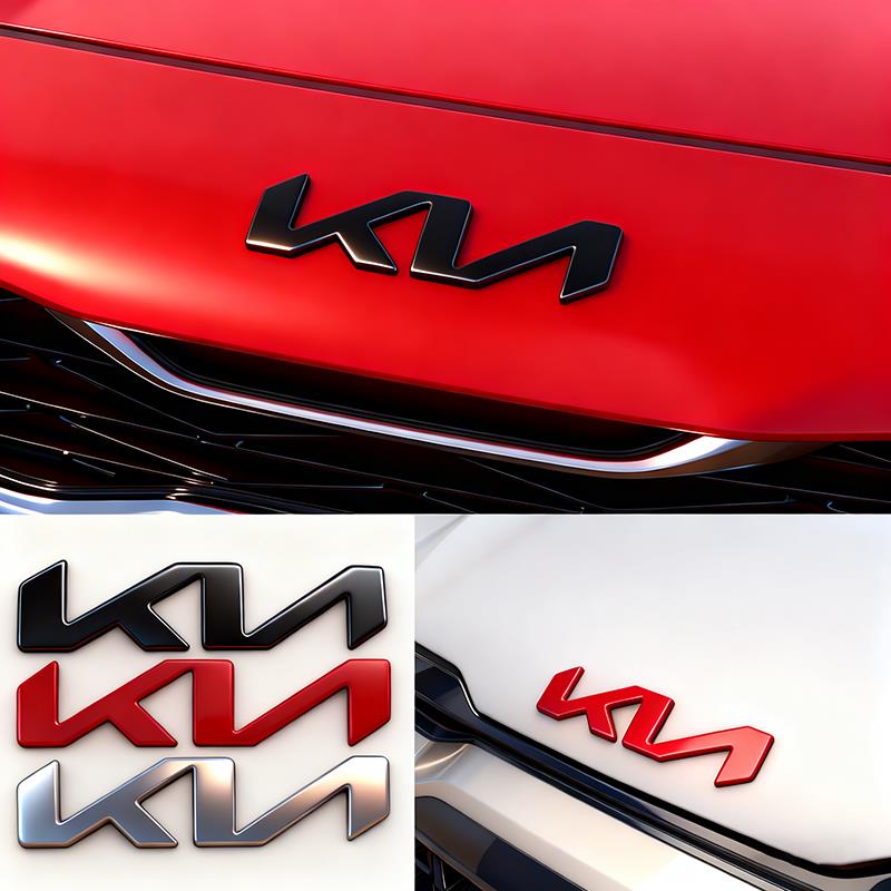 ABS Car Front Hood Rear Tail Trunk Emblem Badge Sticker For KIA EV6 Stinger RIO Sorento Picanto Ceed Borrego Syros K4 K5 K8 K9
