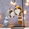 Cute Small Raccoon Plush Toy  Odd-Tailed Bear Stuffed Doll School Bag Pendant Keychain Doll 18CM