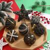8cm Christmas Tree Ornaments Balls with Sequins and Ribbons Christmas Tree Pendant  Window