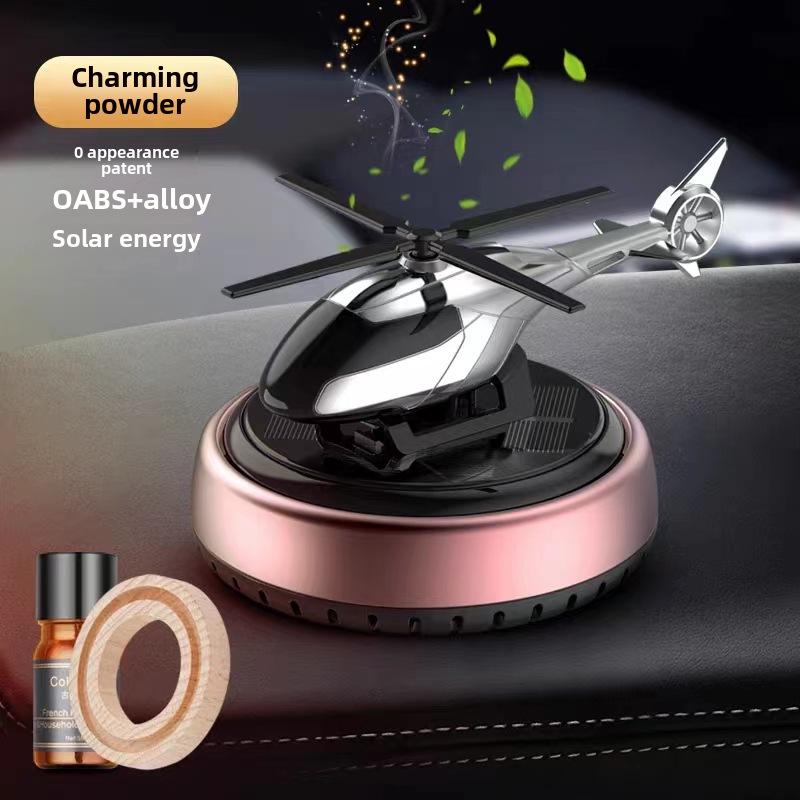 Solární pohon rotující helikoptéry auto Aromaterapie Ornament