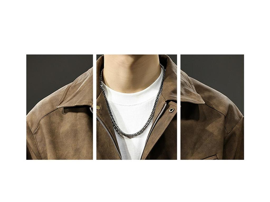 Pánská retro kožená pilotní bunda Maillard Cool na podzim a jaro 2025