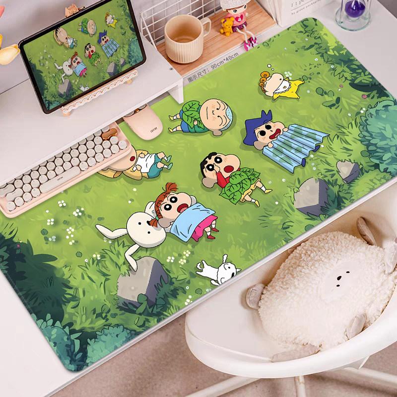 Nieuwe Leuke Crayon Shinchan Antislip Leer Muismat Extra Grote Bureau Mat Leuke Kantoor Toetsenbord Mat Schrijftafel Mat voor Meisjes