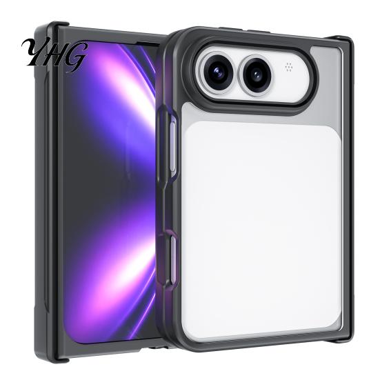 Slim Protective Cover for IPhone 2026 Magnetic Foldable Case iPhoneDuo, Full Hinge Protection, Rotating Durable Hard PC Smartphone Kickstand,