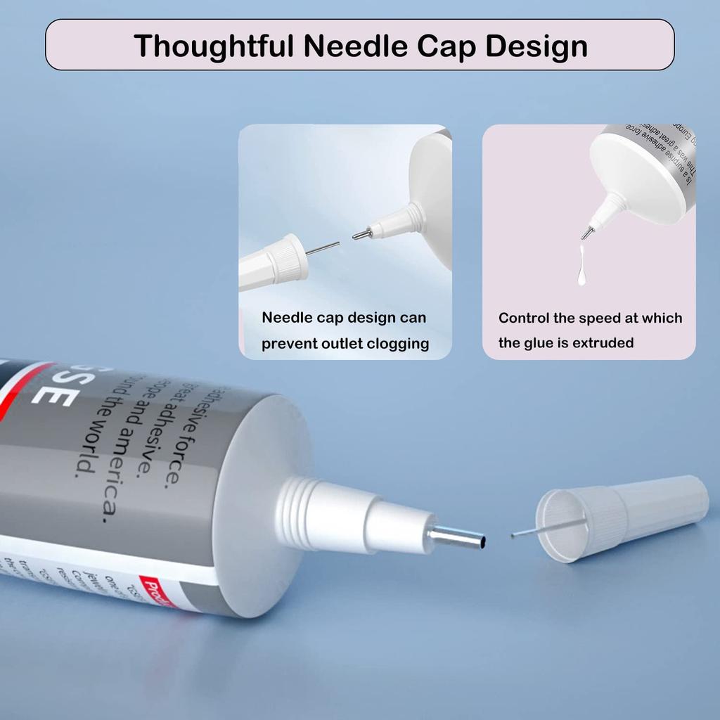 B7000 Semi-Fluid High-Viscosity Clear Adhesive for Gemstones, Diamonds, Rhinestones, and Jewelry Making – 15ml