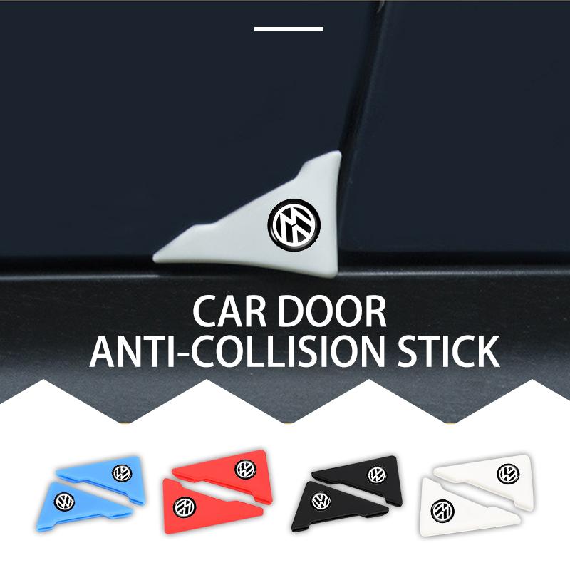 Valve Stems Caps Car Door Scratch Protector Silicone Anti-collision Covers For Volkswagen VW Passat Golf 4 5 6 Tiguan Polo Sciro zg2