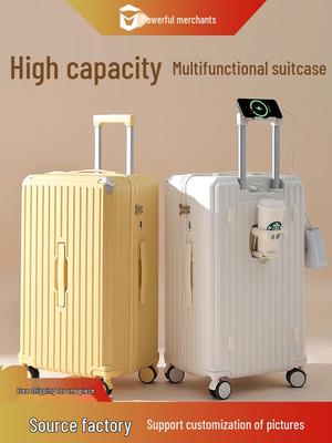 30-Inch Large Capacity Multifunctional Travel Trolley with Combination Lock for Men and Women