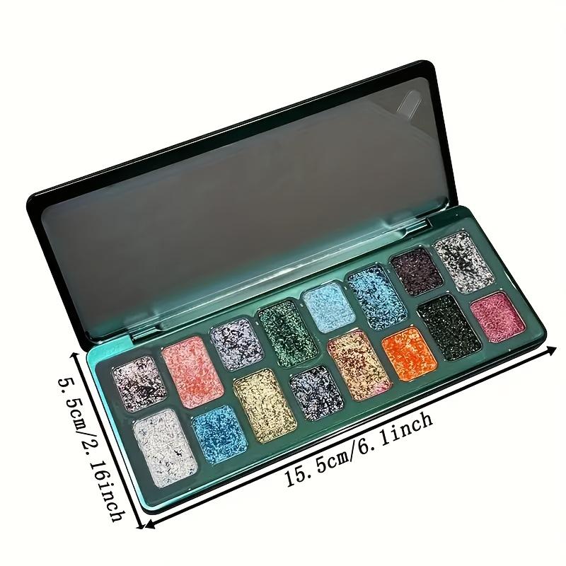 16-Kleur Schitterend Diamant Oogschaduw Palette Hoge Pigmenten, Metallische & Parelmoer Finishes Veelzijdige Gezichts- en Oogmake-up Matte & Shimmer Effecten Oogschaduw