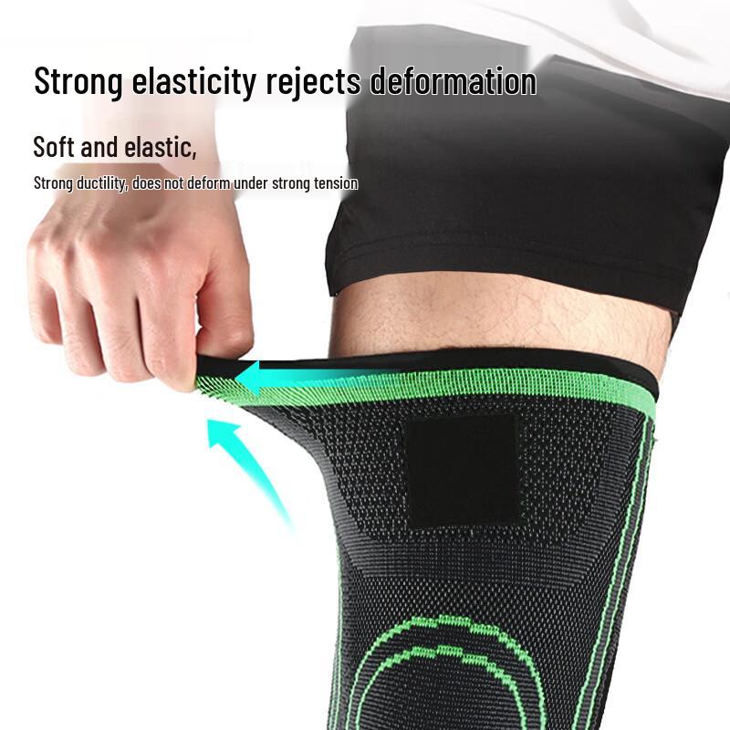 Athletic Compression Knit Knee Support with Strap