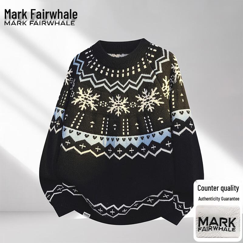 Mark Fairwhale Men s Casual Round Neck Pullover Sweater M