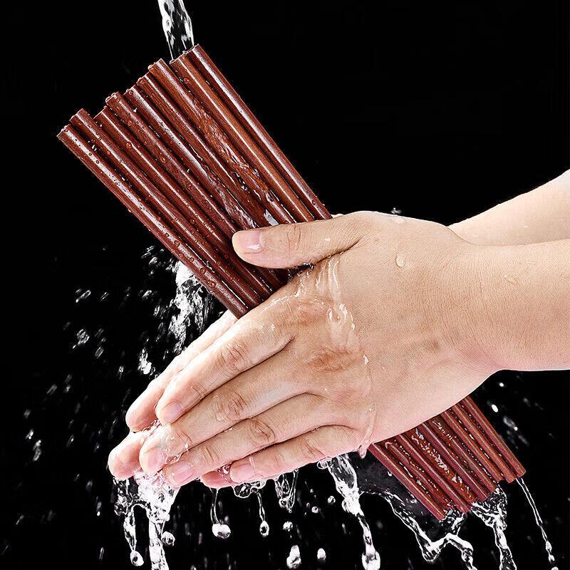 10-Pair Natural Red Sandalwood Chopsticks