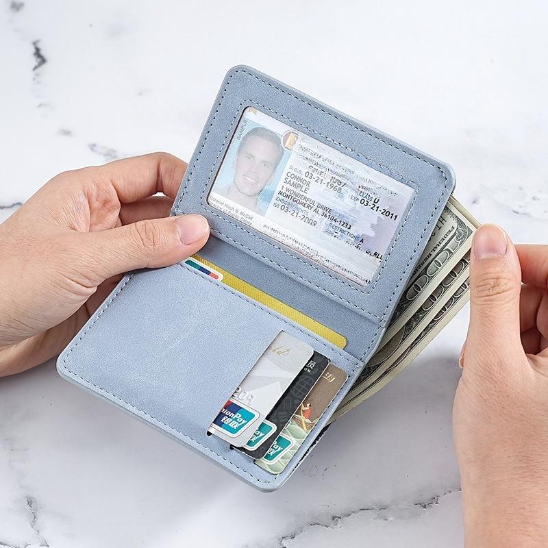 Ultra Thin Leather Card Holder Business Credit Card Case ID Money Wallet for Men