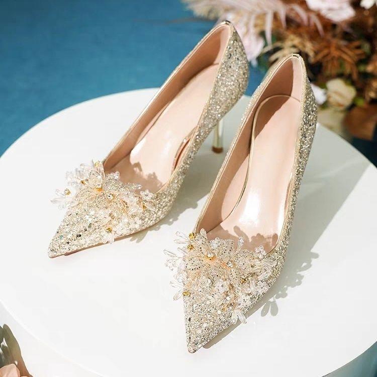 Beautiful and versatile, comfortable pointed thin heel single shoes for women, new niche design women's single shoes in spring and summer 2025