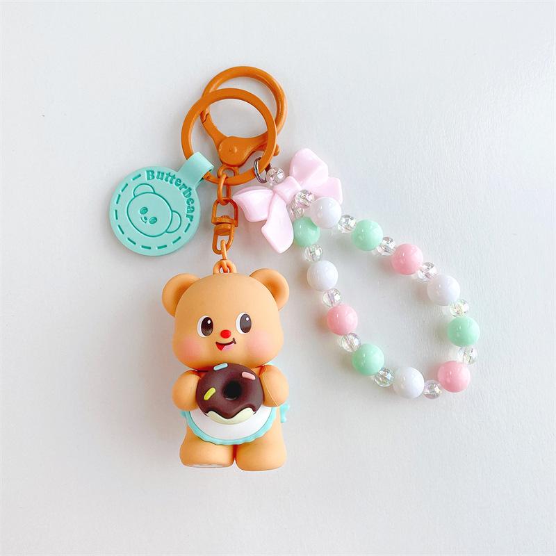 Little Bear Naughty Cool Pants Cartoon Keychain: Cute Couple & Bestie Bag Charm