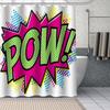 Comic-pop Art City Explosion Humor Expressions Shower Curtains Bathroom Curtain Fabric Washable Polyester for Bathtub Decor Set
