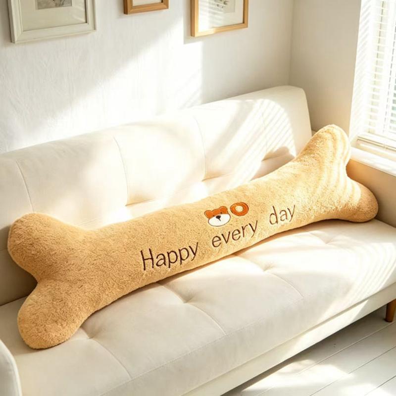 Simulation Bone Shape Plush Pillow Funny Puppy Toy Creative Stuffed Cute Big Bone Stick Model Sofa Cushion for Girls Gift Decor