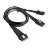 Chenyang CY 8i Ultraport Slimline SAS Slim na Duálny Mini SAS SFF-8654 74-Pin PCI-E 4.0 SFF-8087 Kábel, PCI-Express
