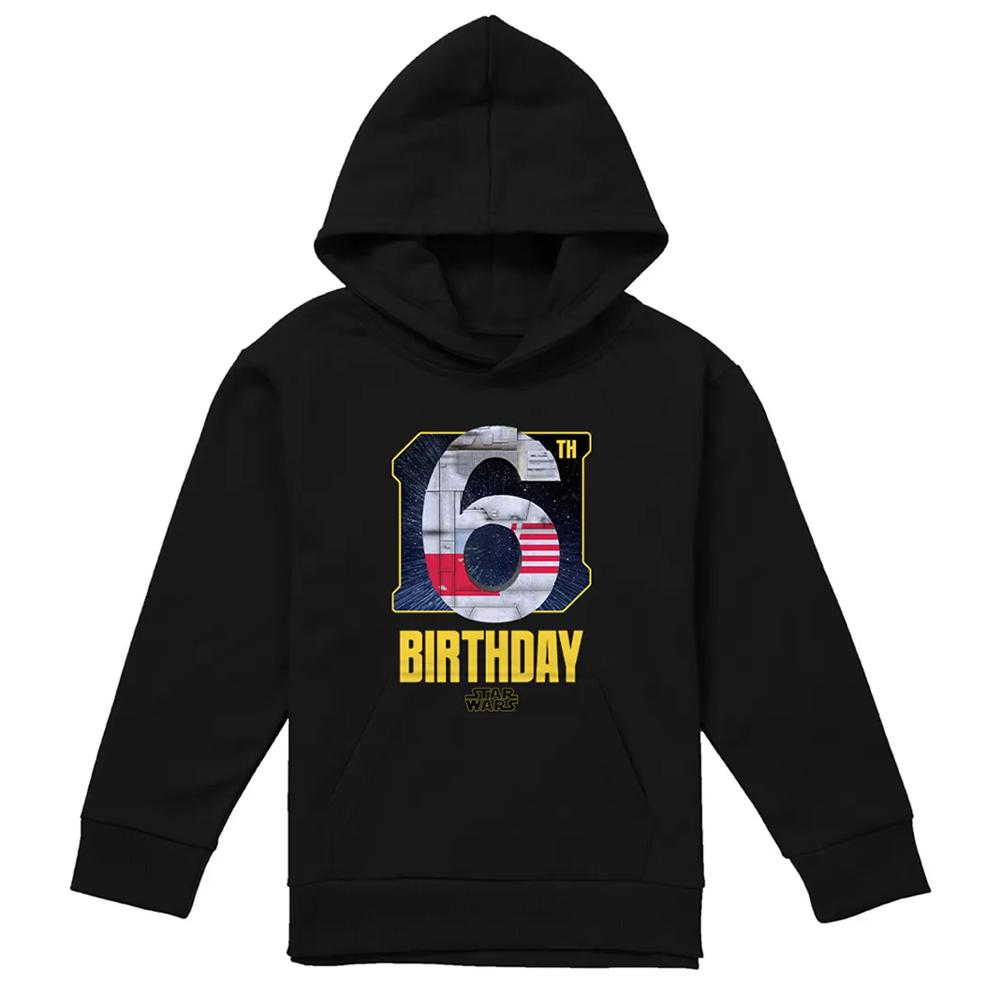 STAR WARS Childrens/Kids Xwing Space 6th Birthday Hoodie