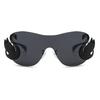  One-Piece Ins Style Full-Frame Sunglasses Charming Modern Retro Sunglasses Trendy Street Style Sunglasses Lh301