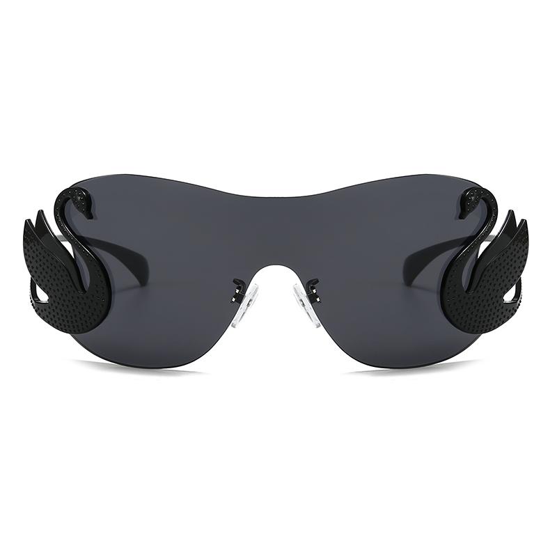  One-Piece Ins Style Full-Frame Sunglasses Charming Modern Retro Sunglasses Trendy Street Style Sunglasses Lh301