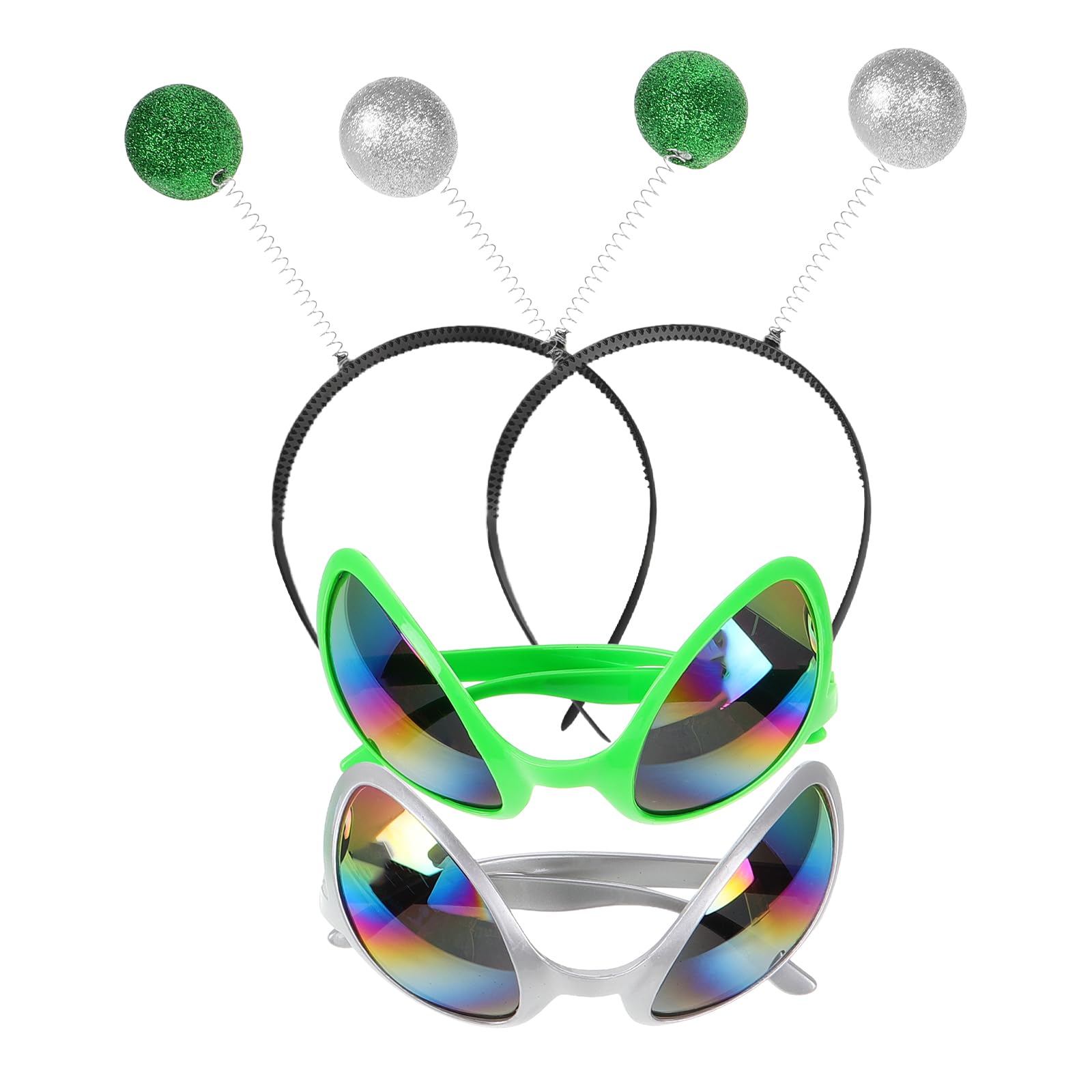 

Gadpiparty Alien Cosplay Headbands, Funny Party Photo Props, Cosplay Accessories, 4-Piece Set, 26x19cm (IM125525M8)