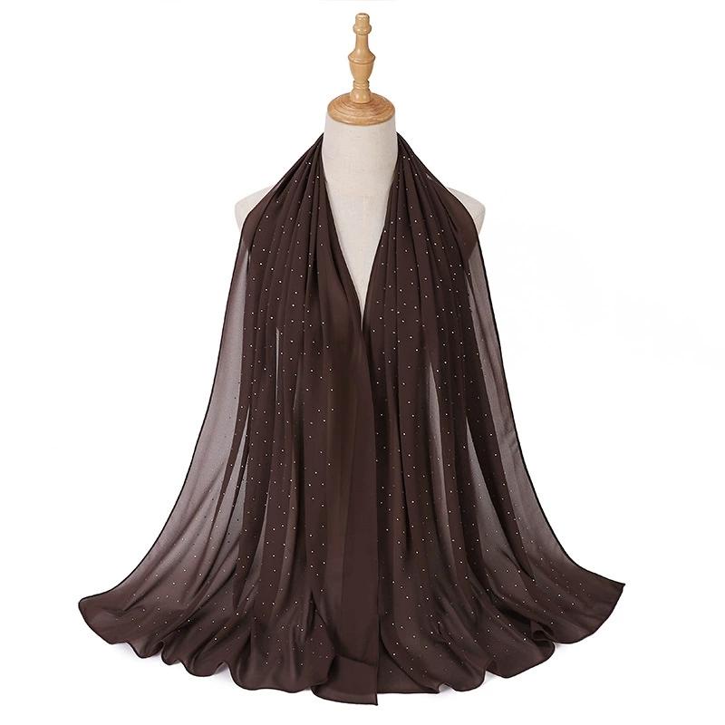 Malaysia Indonesian Stone Sequins Spring and Summer Long Wome Scarf Shawl Turban Head Wraps