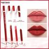 6D Pure Desire Waterproof Lip Liner: Sharpenable, Sweatproof Wood Crayon for Precise Outline.
