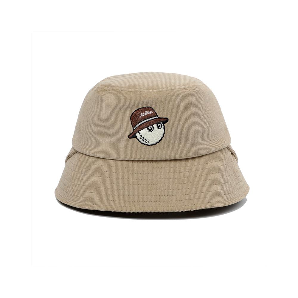 MALBON GOLF Corduroy Wappen Bucket Hat Beige (Woman)