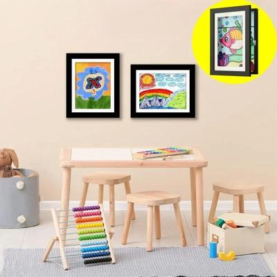 Art Children Frames Magnetic Front Open Changeable Kids Frametory for Poster Photo Drawing Paintings Pictures Display No Photos