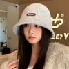 Autumn and Winter Hat Women's Fashion Versatile Face Small Bucket Hat Knitted Warm Bucket Hat Temperament Basin Hat