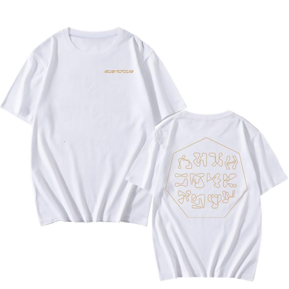 

SUB FOCUS CONTACT Album T-shirt Cotton Short Sleeve T Shirt Unisex Crew Neck Clothing Fashion Graphic Print Tshirts XS белый