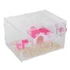 Acrylic Pet Cage Transparent Single Layer House Castle Hamster Supplies with Feeding BasinL
