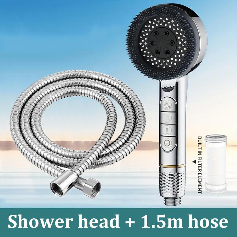 New Filter Booster Shower Head Four-speed Adjustment With Water Seal Multifunctional Home Shower Bathroom Accessories