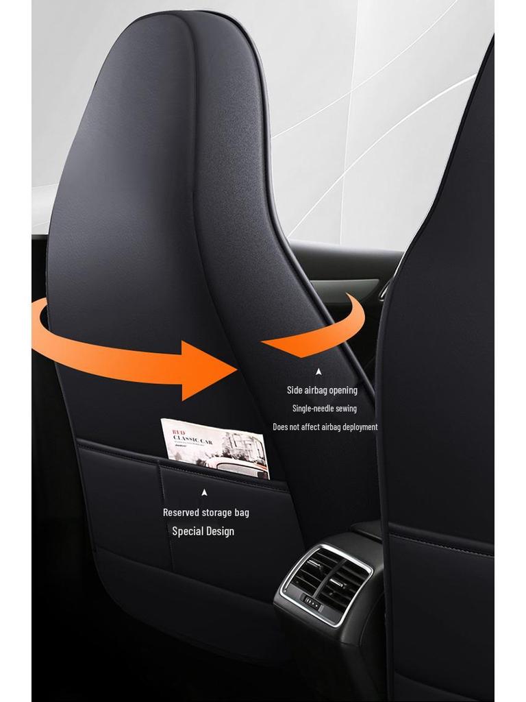 Universal 5-Seat Leather Car Cushion for Small Cars, All-Season Coverage