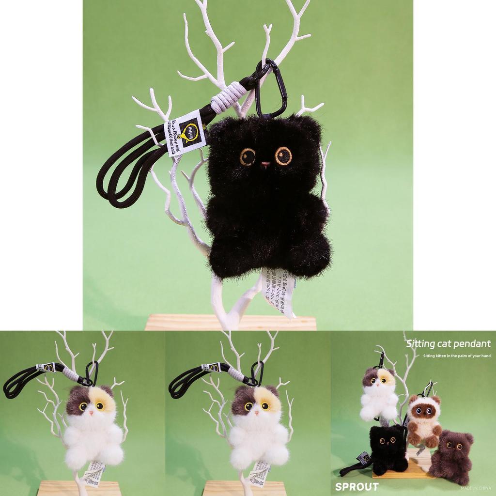 Siamesische Katze Plüsch Schlüsselanhänger Mit Weicher Polyesterfaser Für Taschen Dekoration Geschenk Für Katzenliebhaber