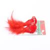 2Pcs with Glitter Feather Artificial Red Birds Clip-On Simulation Feather Birds  Theme Party