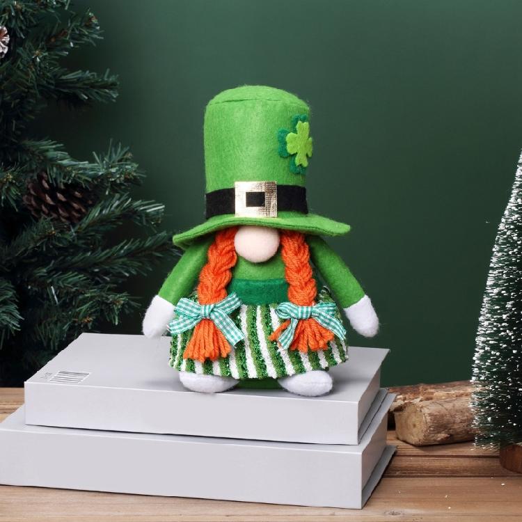 Irländsk Jul Ren Prydnad Julartiklar Sankt Patricks Dags Tomtar Mjukisdjur Leksak