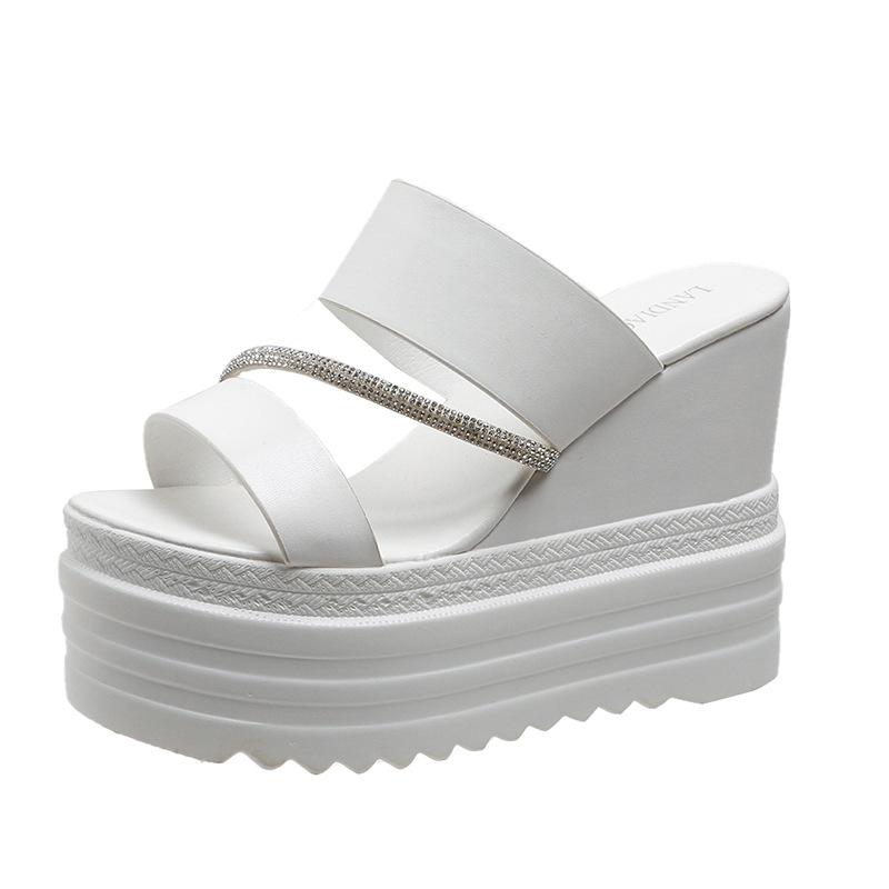 Fashion Comemore Increase Height Thick Bottom Sandals Fashion Wedges 10cm Super High Heel Women Shoes Casual Fish Mouth Sandal Slippers