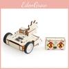 Assembled Wooden Remote Controlled Combat Vehicle With Rotating Children Set Toy