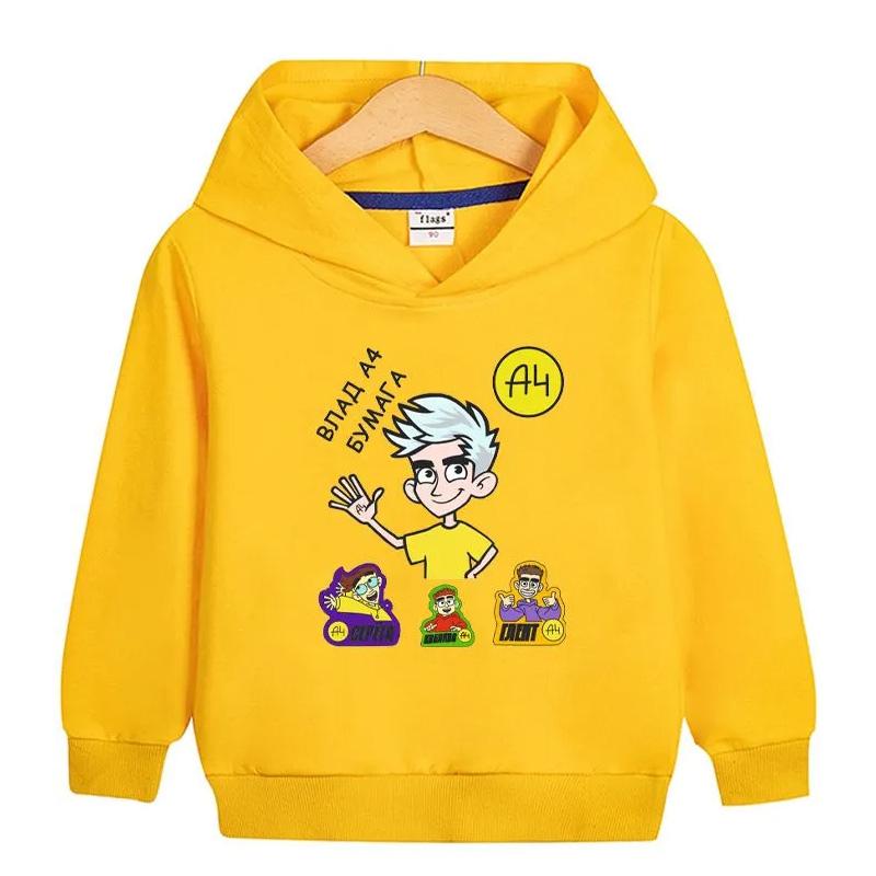 Merch A4 Boys Girls Hoodie Pullover Cartoon Children Hoodie Teen Spring Autumn New Style 4 To14 Y