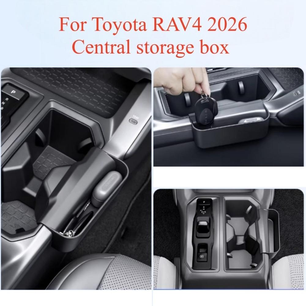 Hängende Aufbewahrungsbox für die Mittelkonsole Passend für Toyota RAV4 2026, Auto-Innenraum-Organizer-Tablett Zubehör