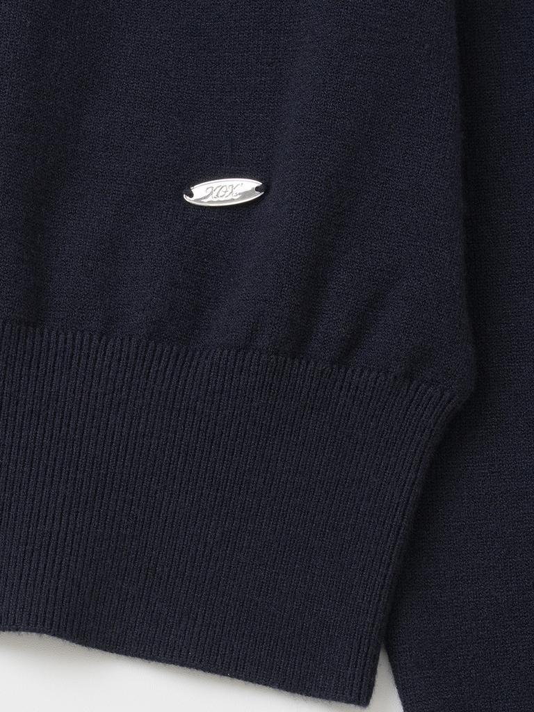 XOX (Women) Essential Round Crop Knit [Navy]