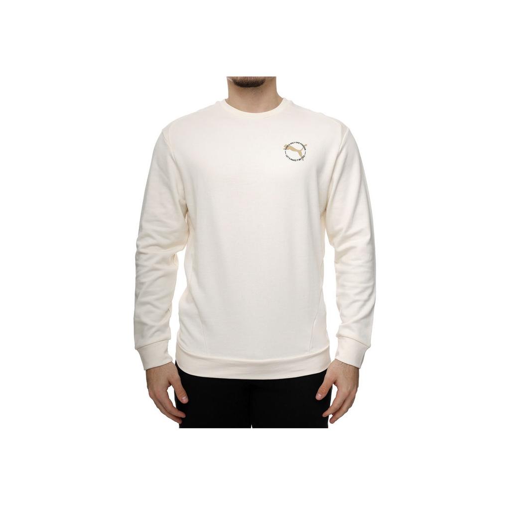 Puma Better Sportswear Solid Color Crew Neck Long Sleeve Sweatshirt Men Sweatshirt White 676063-99