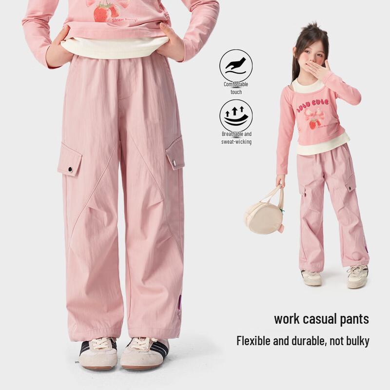 TUTUXIANG Girls  Versatile Casual Cargo Pants 150
