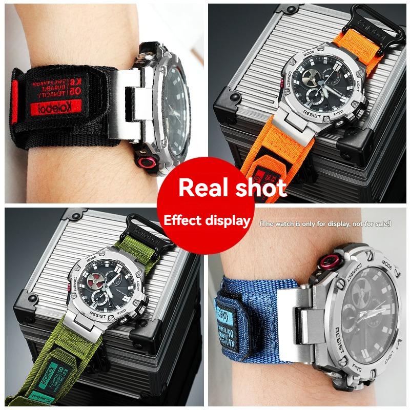 GST-B100 Nylon Strap For Casio G-SHOCK GST-210/W120L/S130/S310 W300/410G Modified Fabric Watchband Men Bracelet Wristband