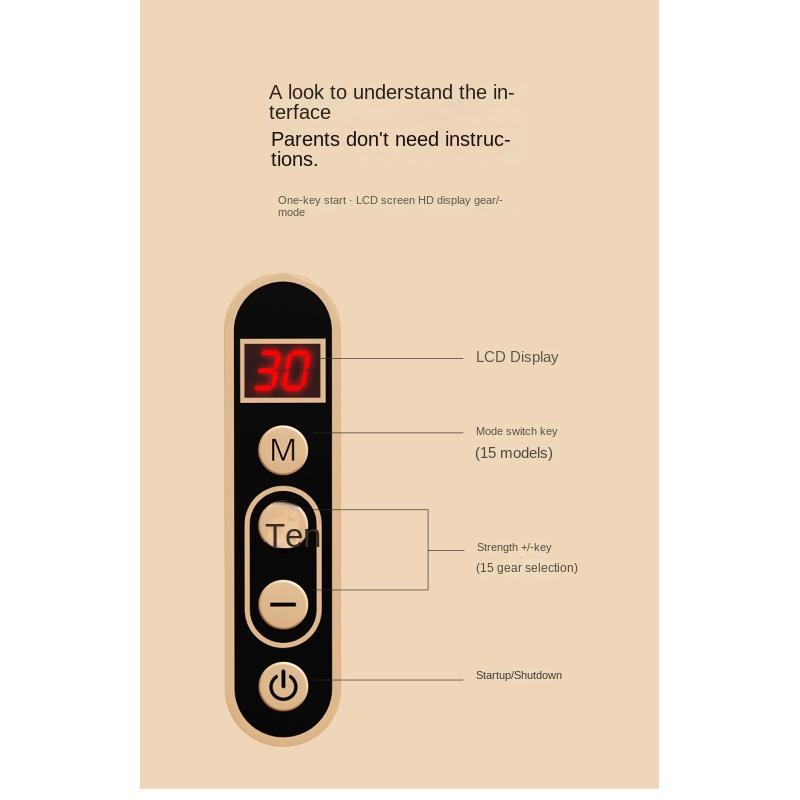 Massage Stick Handheld Electric Beating Shoulder Cervical Spine Waist Back Meridian Vibration Massager