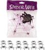 Décoration de fête - NIKCORP - Ensemble toiles d'araignées - Noir - Réutilisable - Halloween